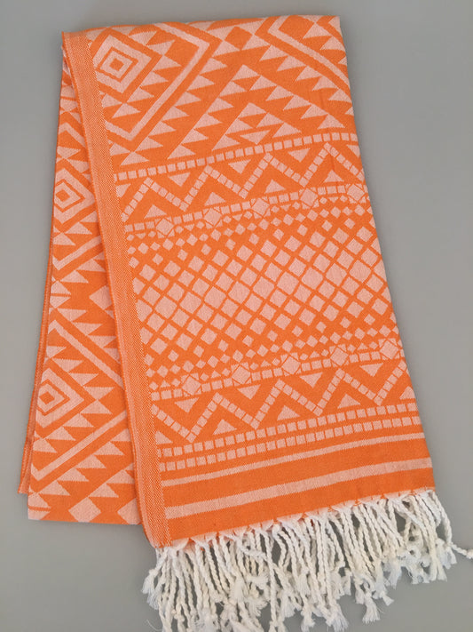 Турецкое жаккардовое полотенце Пештемаль Apollonia (300г / 400г)