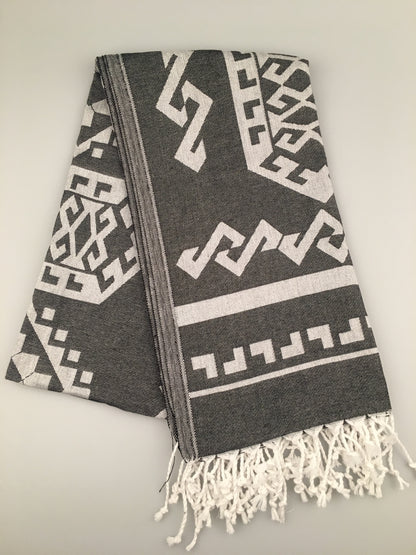 Турецкое жаккардовое полотенце Пештемаль Euromus (300г / 400г)