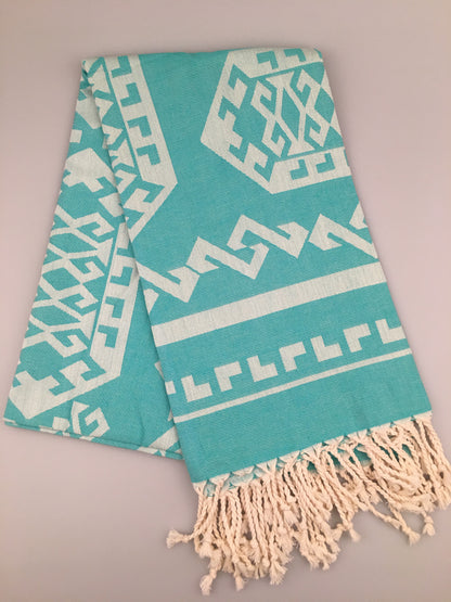 Турецкое жаккардовое полотенце Пештемаль Euromus (300г / 400г)