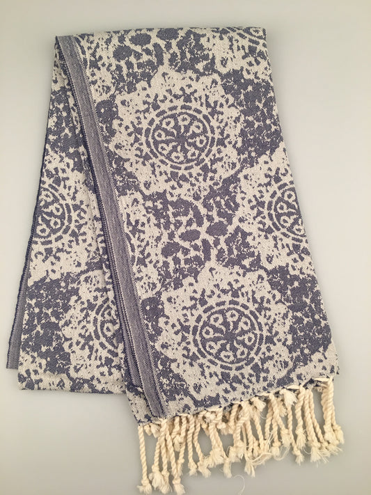 Турецкое жаккардовое полотенце Пештемаль Andriake (300г / 400г)