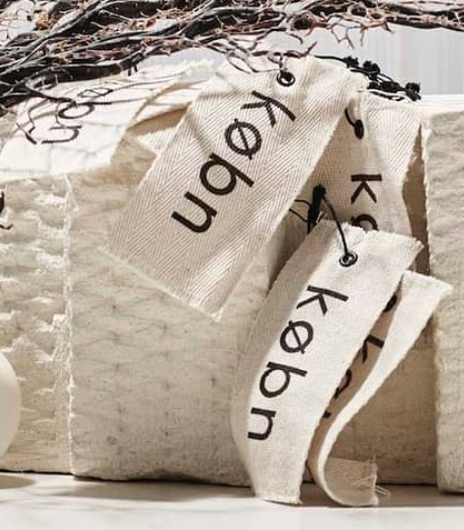 1000 pcs - COTTON LABEL: Custom design printed label production order