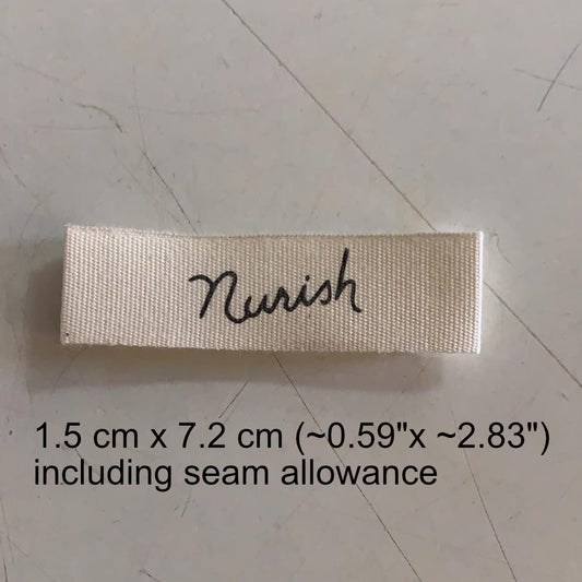 1000 шт - COTTON LABEL: Заказ на производство этикеток с индивидуальным дизайном печати